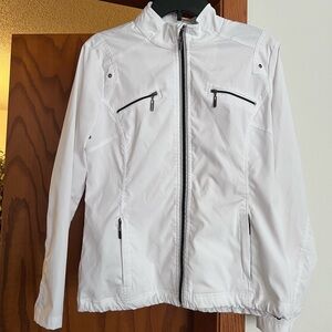 Woman’s “Inspired” White Windbreaker